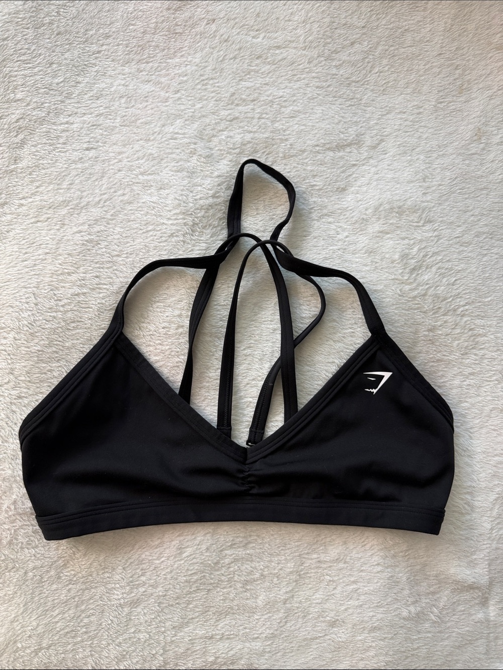 Gymshark Black Strappy Minimal Bra